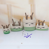 سیسمونی و نظم دهنده قیطان دوزی سبد و سطل و جا دستمال نوزاد طرح گوزن