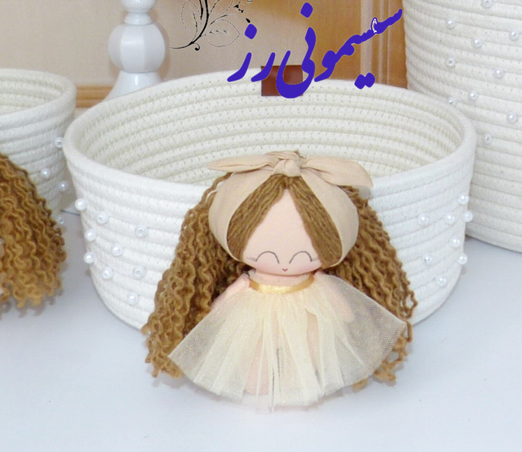 ست نظمدهنده سیسمونی قیطان دوزی ۵تیکه طرح موفری
